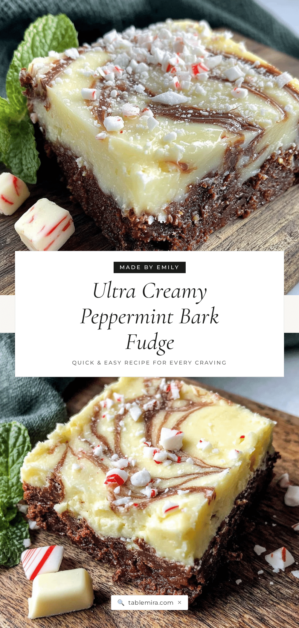 creamy peppermint bark fudge recipe