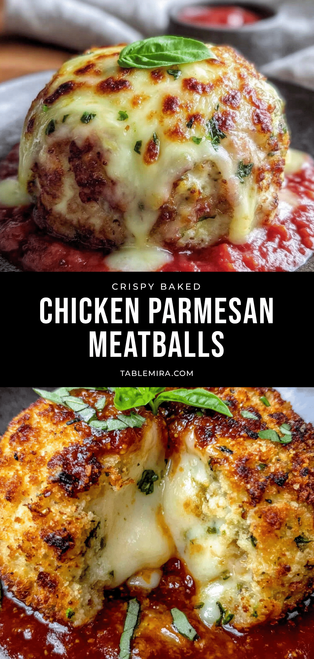crispy baked chicken parmesan meatballs recipe