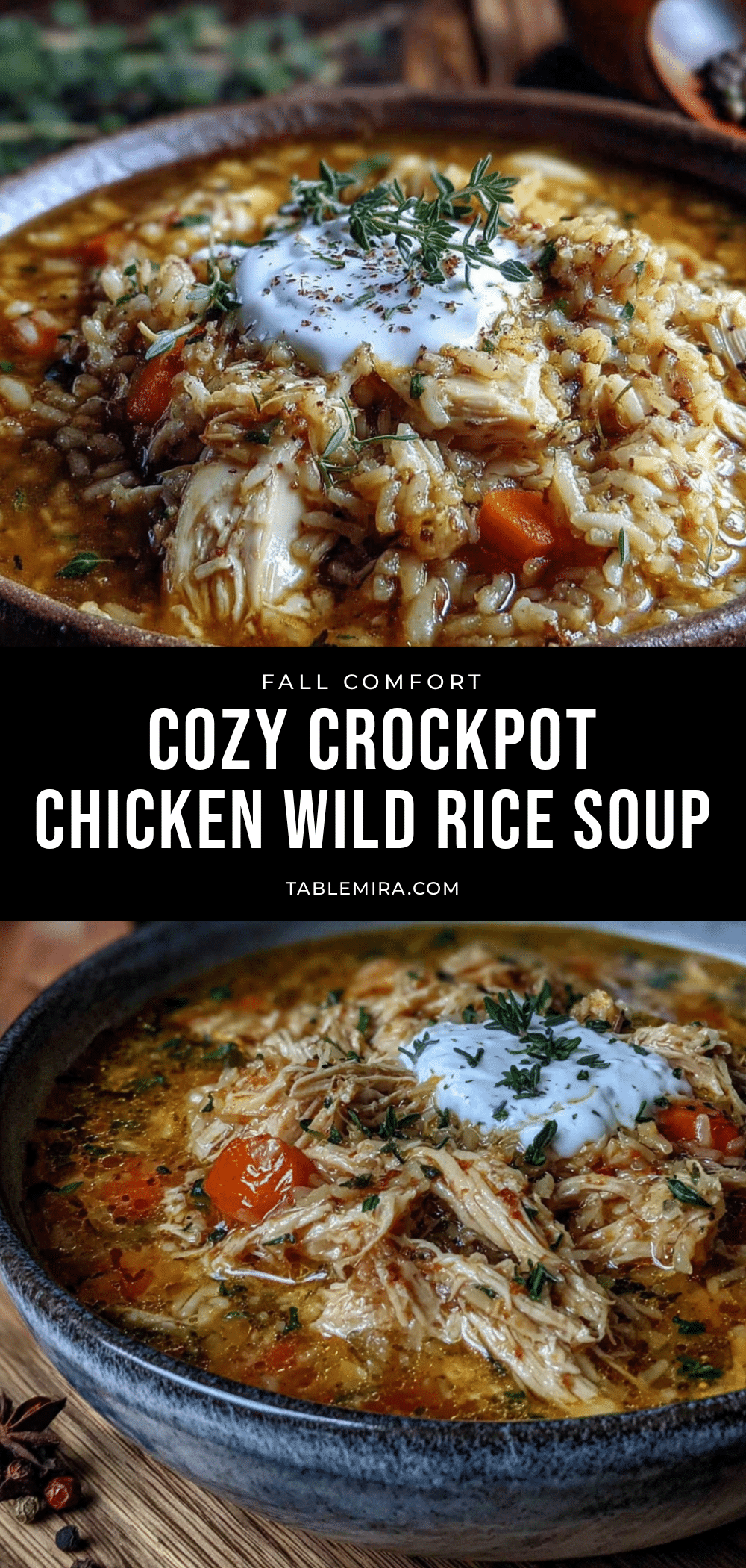 crockpot chicken and wild rice soup recipe
