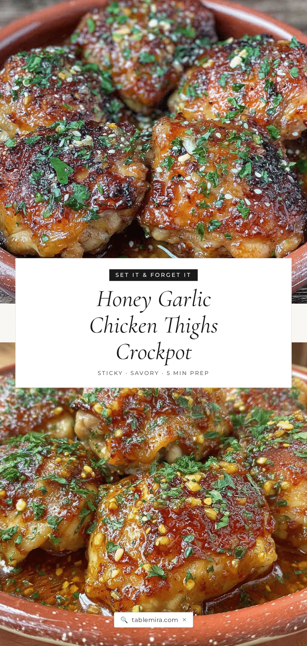 crockpot honey garlic chicken thighs recipe