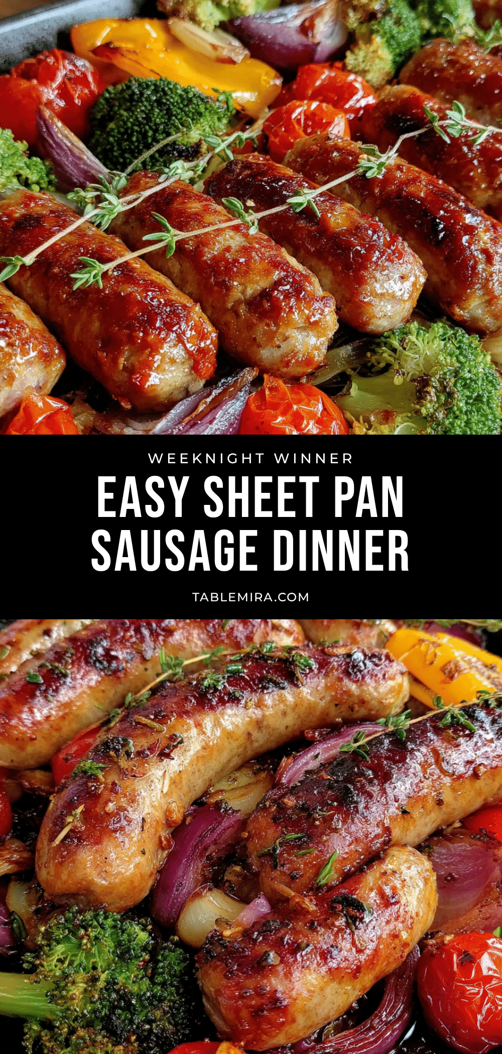 easy sheet pan sausage and veggie dinner recipe