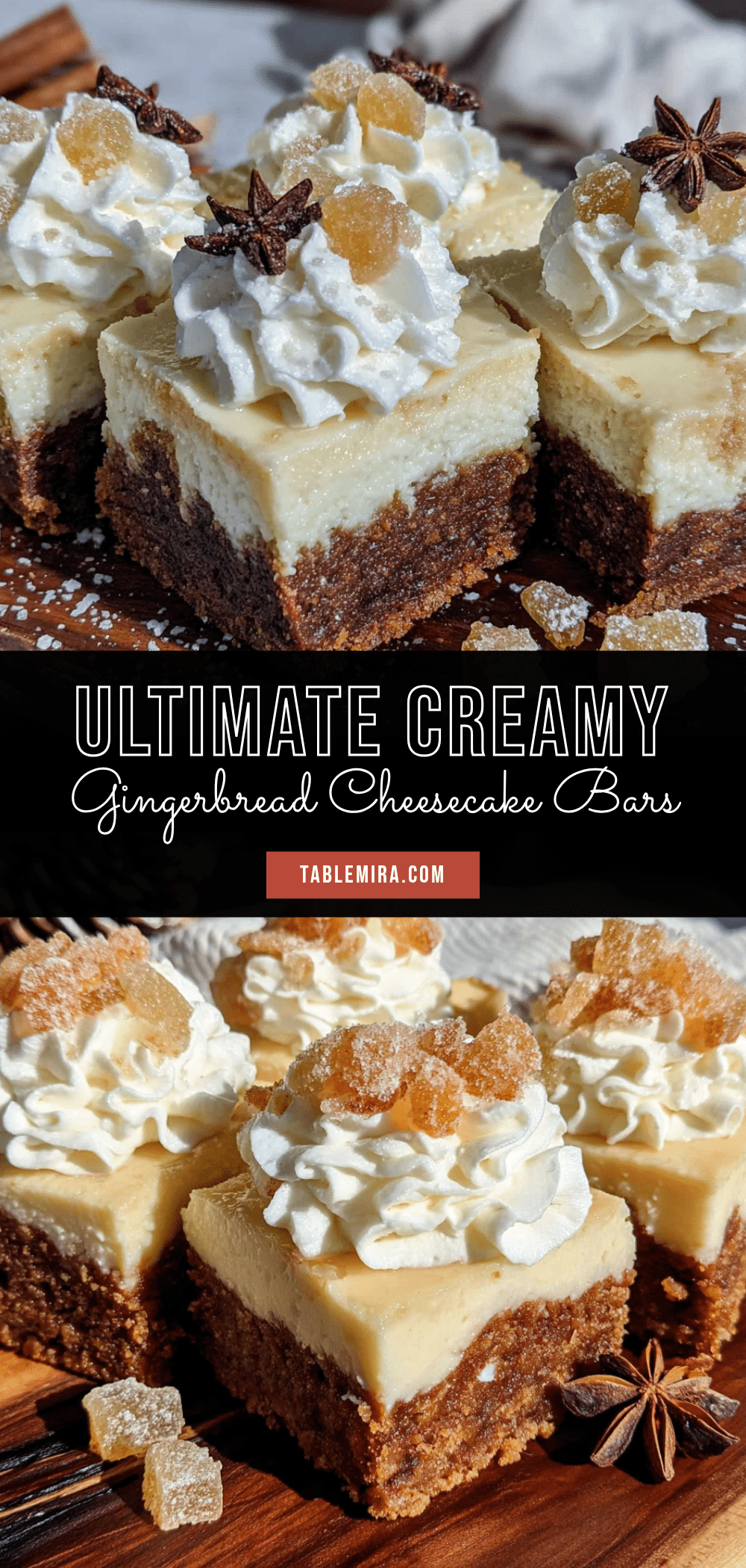 gingerbread cheesecake bars recipe