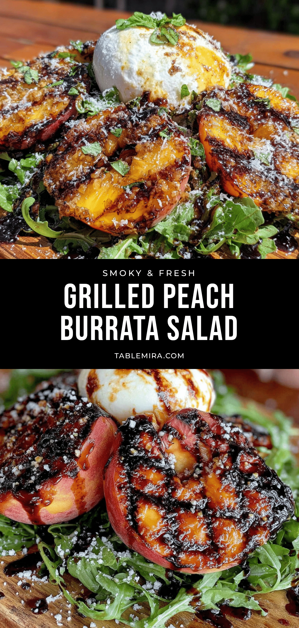 grilled peach burrata salad recipe