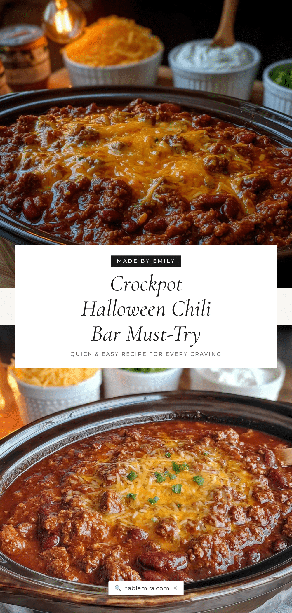 Halloween chili bar recipe