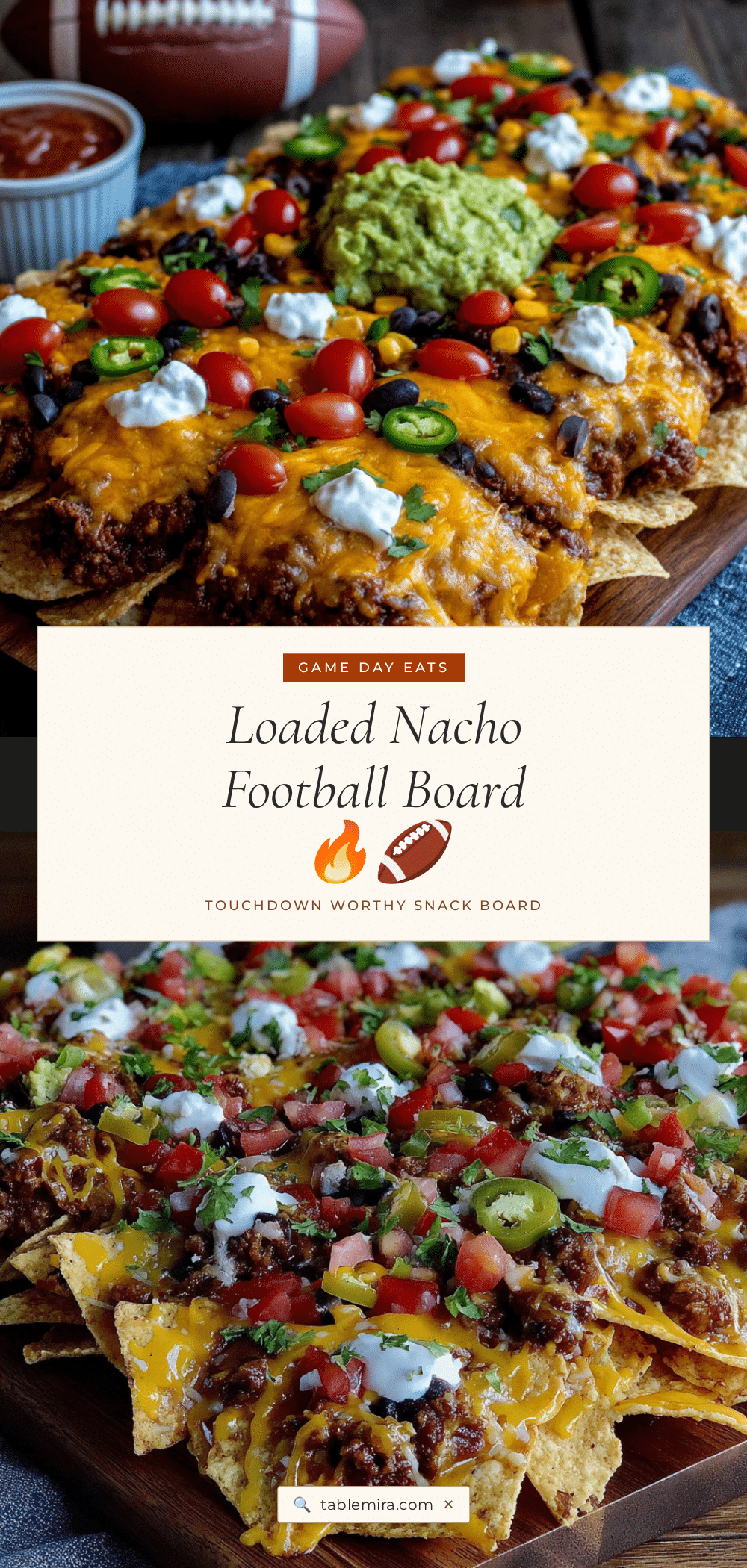 loaded nacho football field charcuterie board recipe