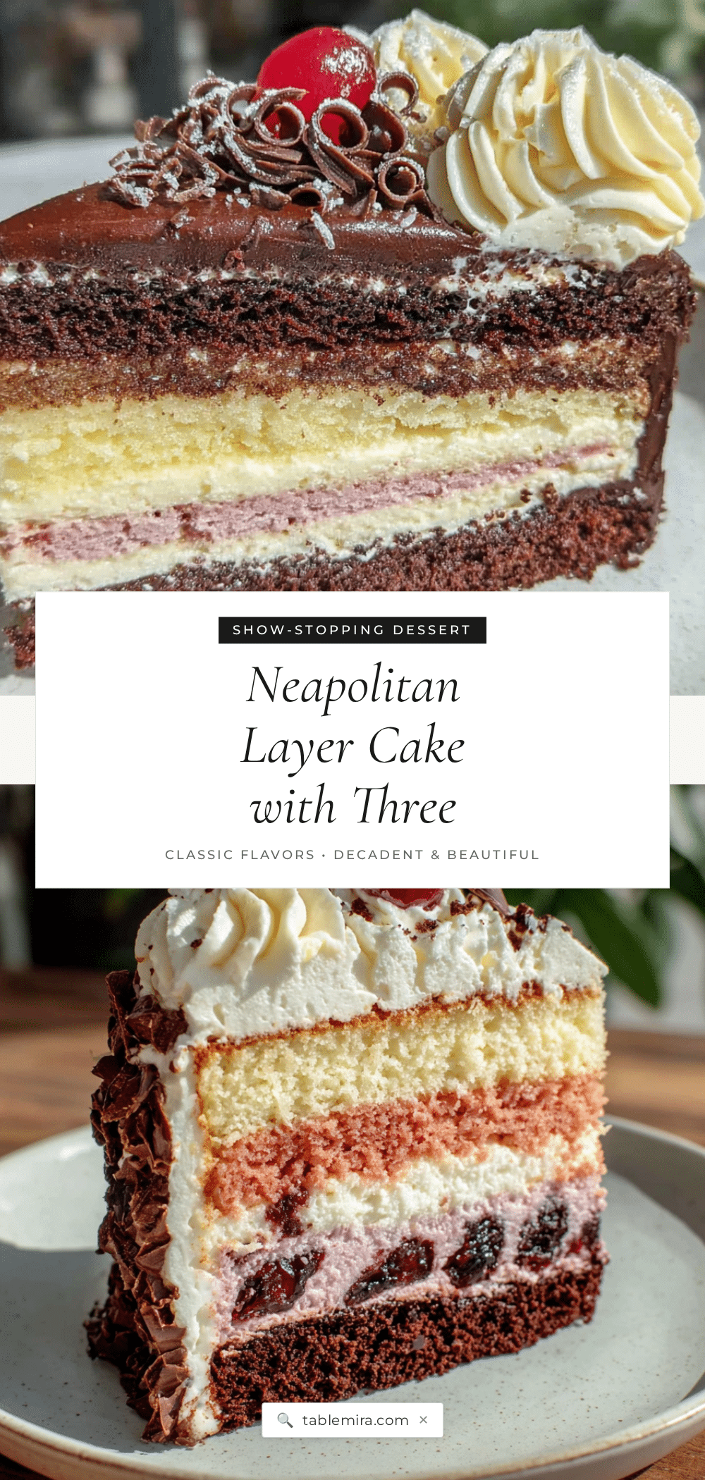 Neapolitan layer cake recipe