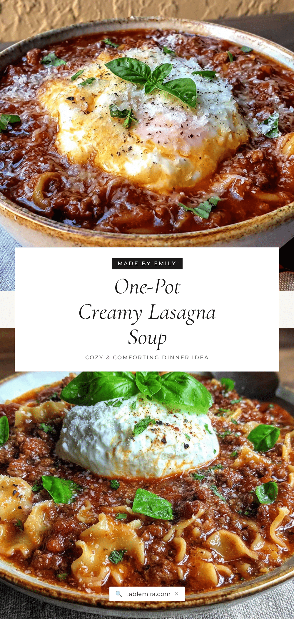 one-pot creamy lasagna soup with ricotta recipe