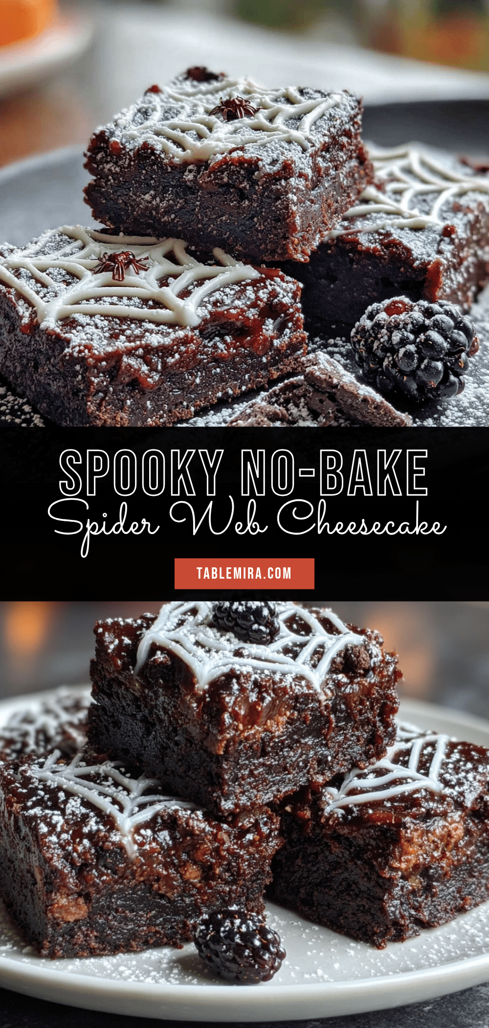 spider web cheesecake bars recipe