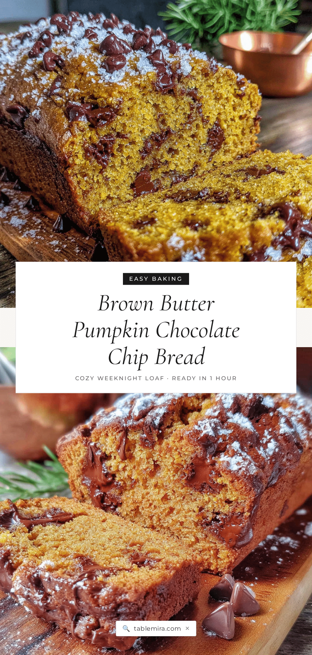 brown butter pumpkin chocolate chip bread recipe
