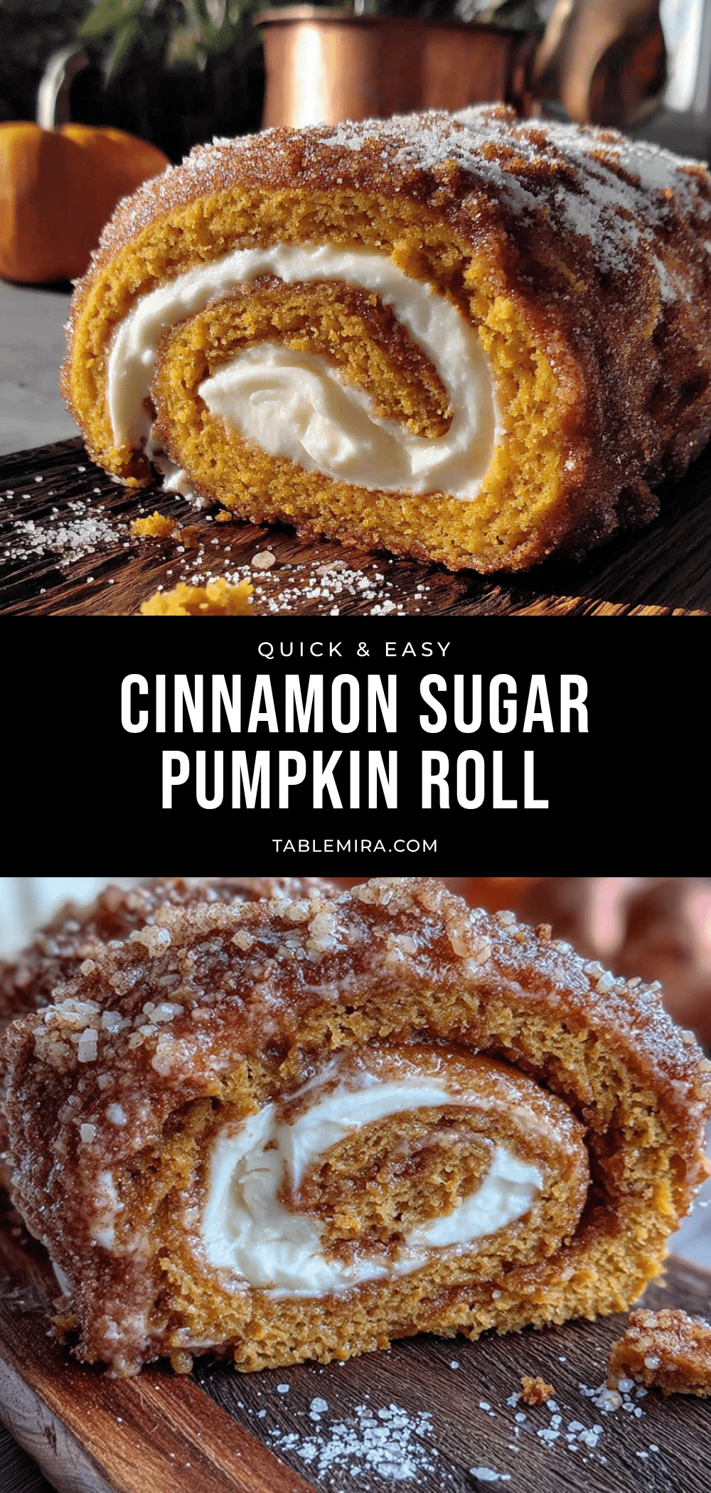 cinnamon sugar pumpkin roll recipe