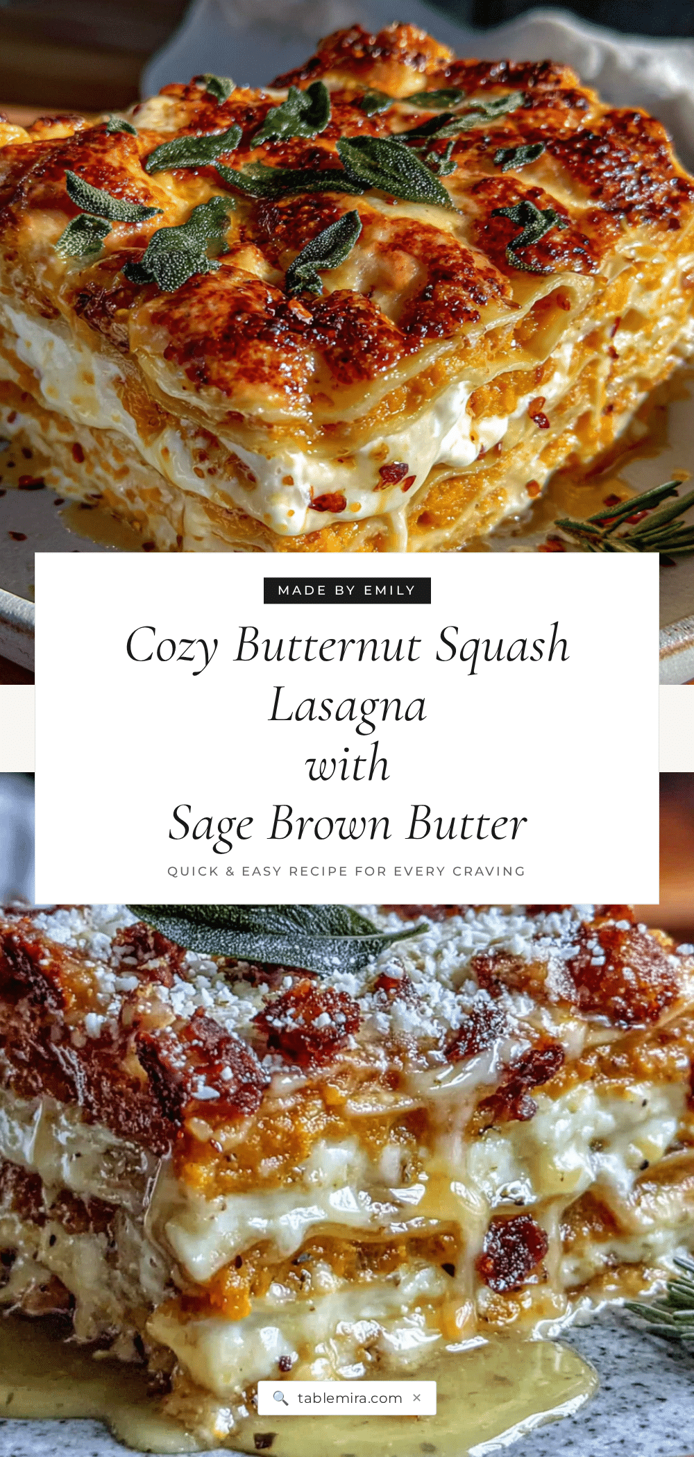 cozy butternut squash lasagna with sage brown butter recipe