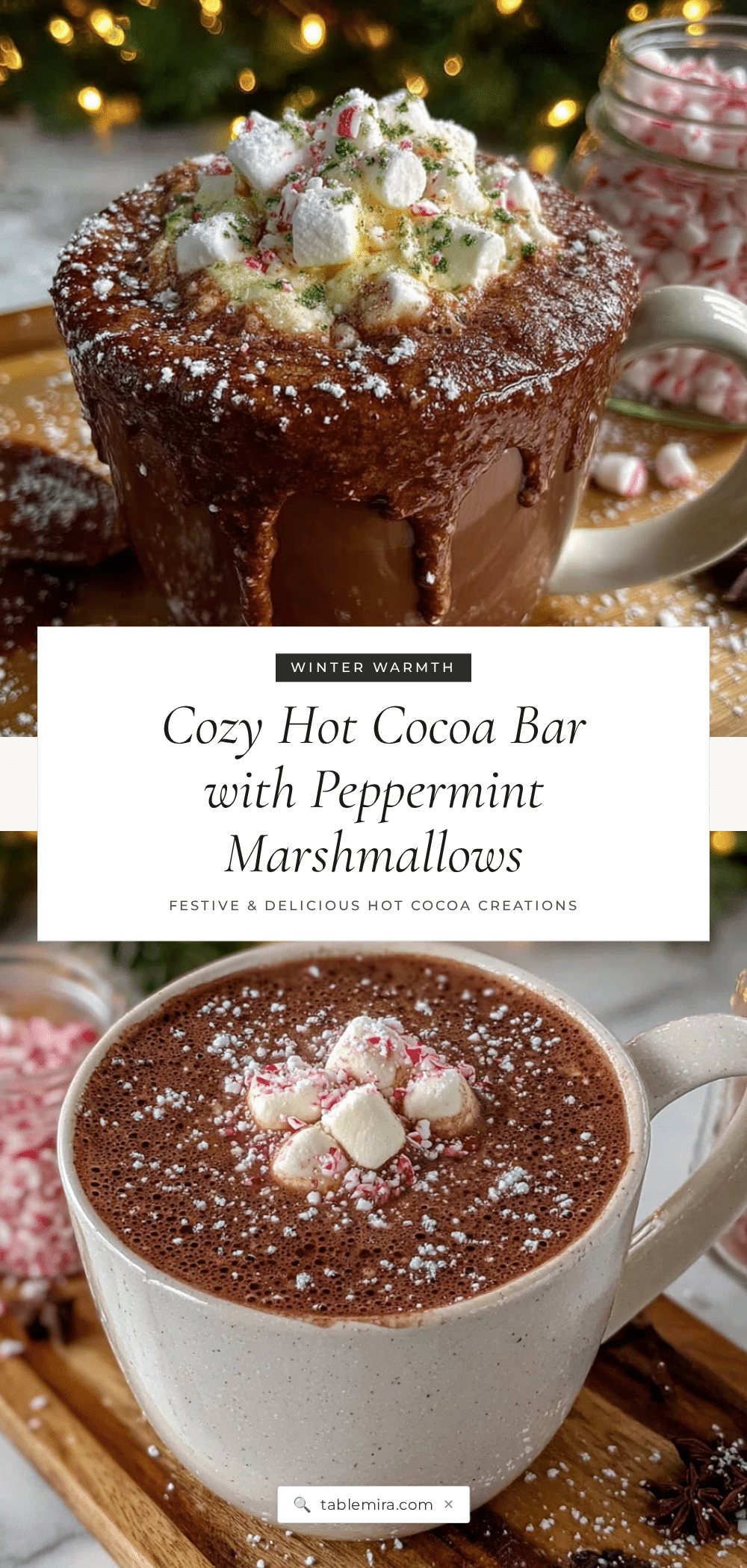 cozy hot cocoa bar with peppermint marshmallows recipe