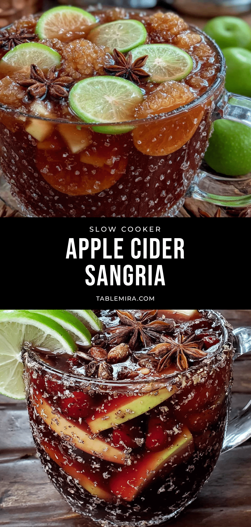 cozy slow cooker apple cider sangria recipe