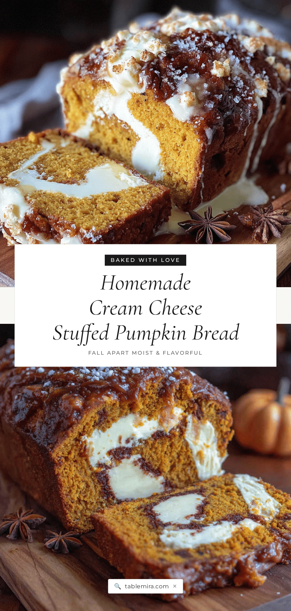 cream cheese stuffed pumpkin bread recipe