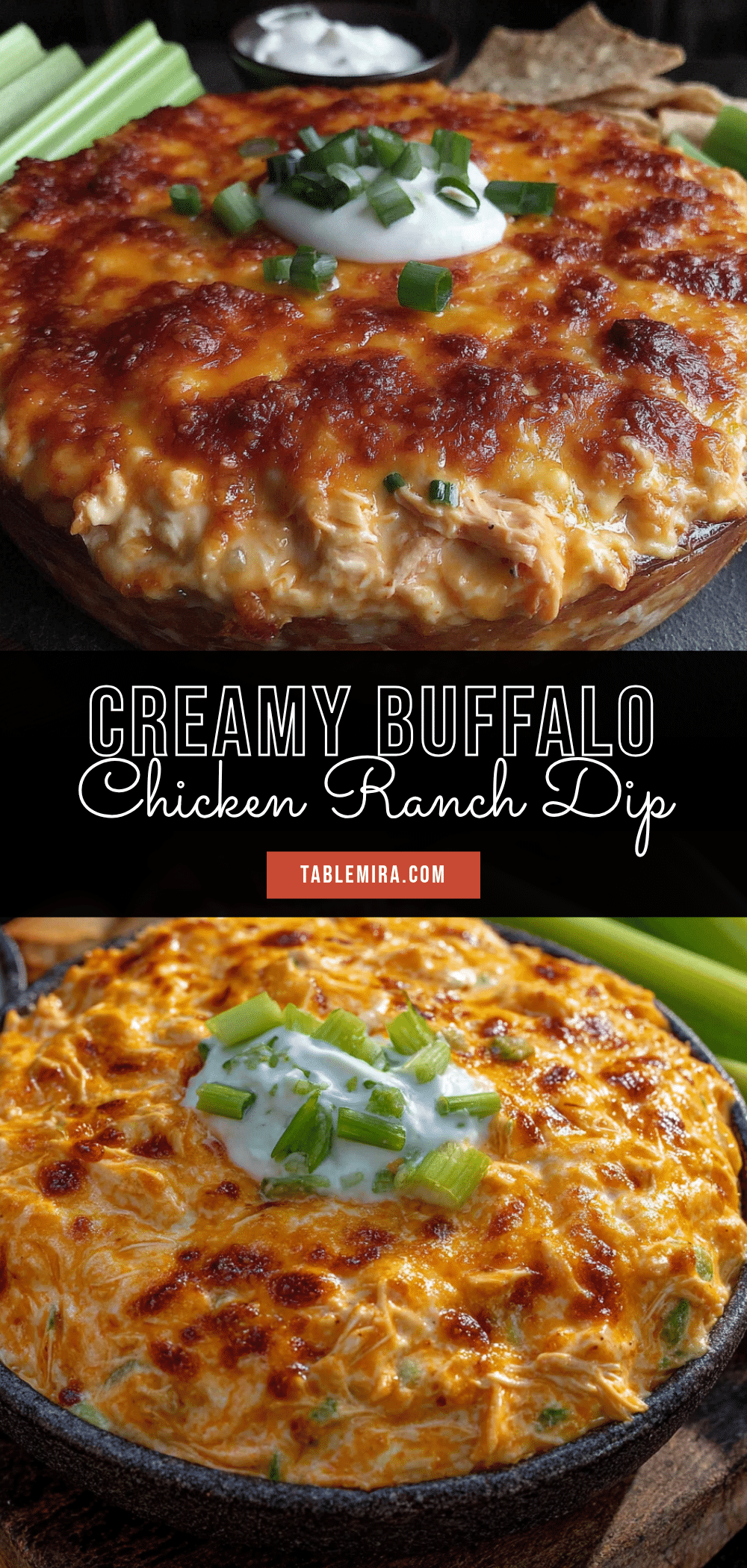 creamy buffalo chicken ranch dip recipe