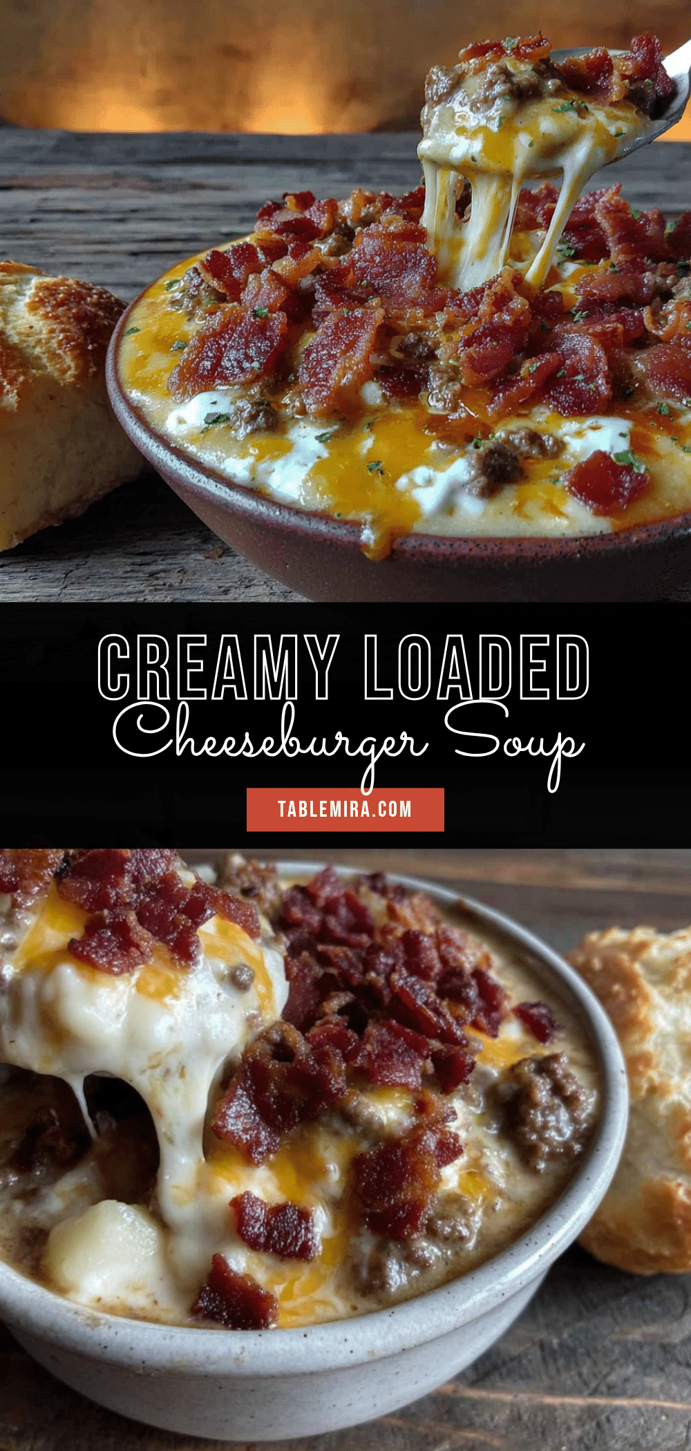 creamy loaded cheeseburger soup recipe