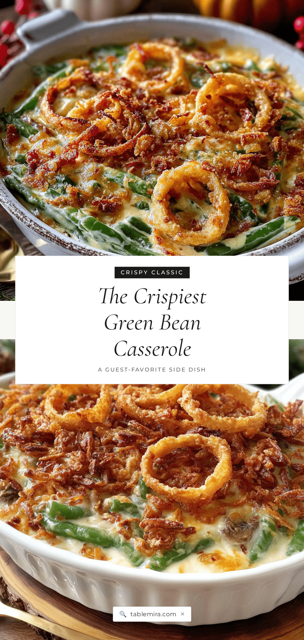 crispy green bean casserole recipe