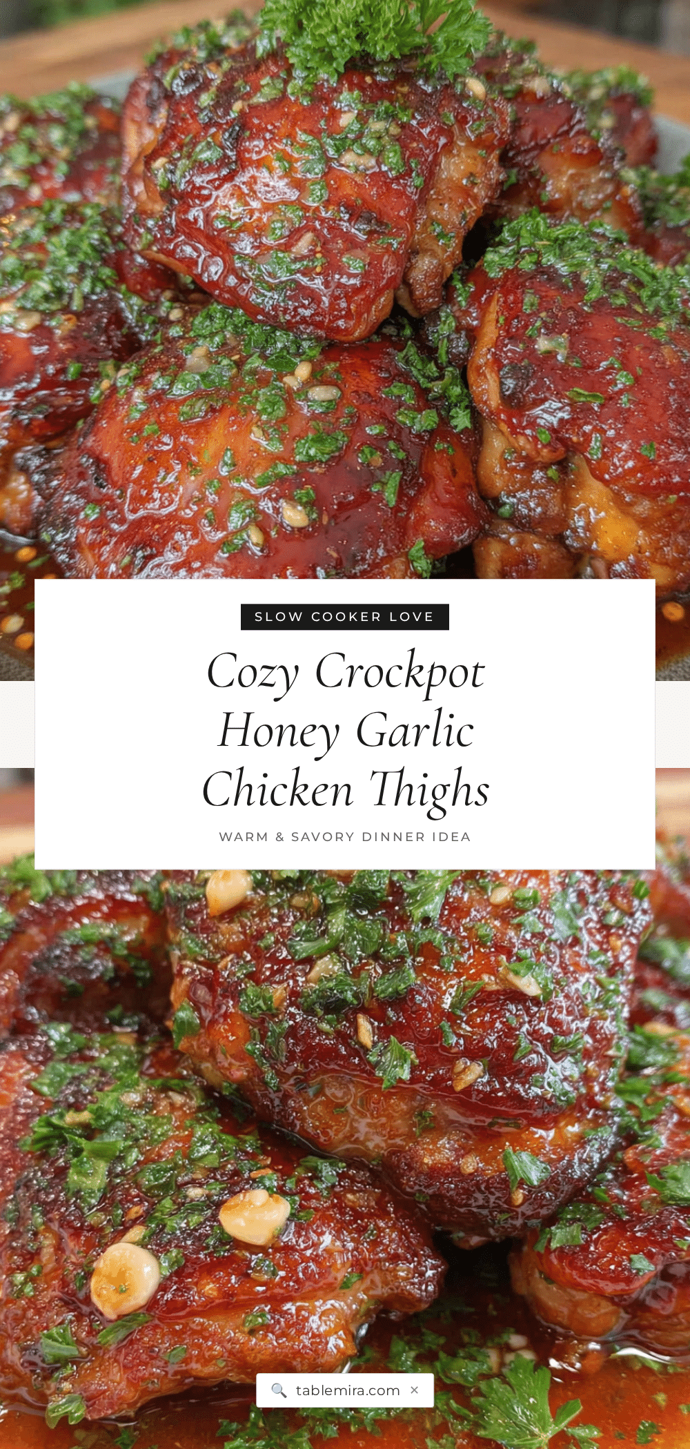 crockpot honey garlic chicken thighs recipe