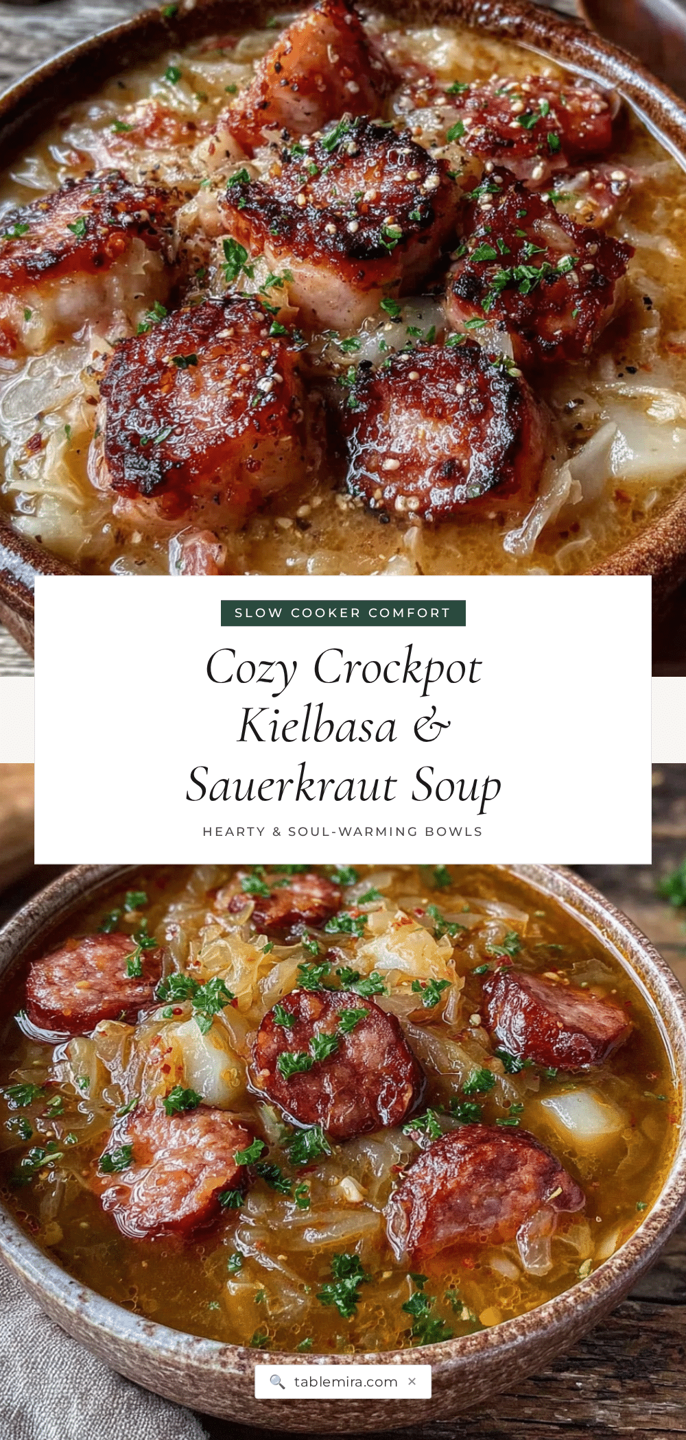 crockpot kielbasa and sauerkraut soup recipe