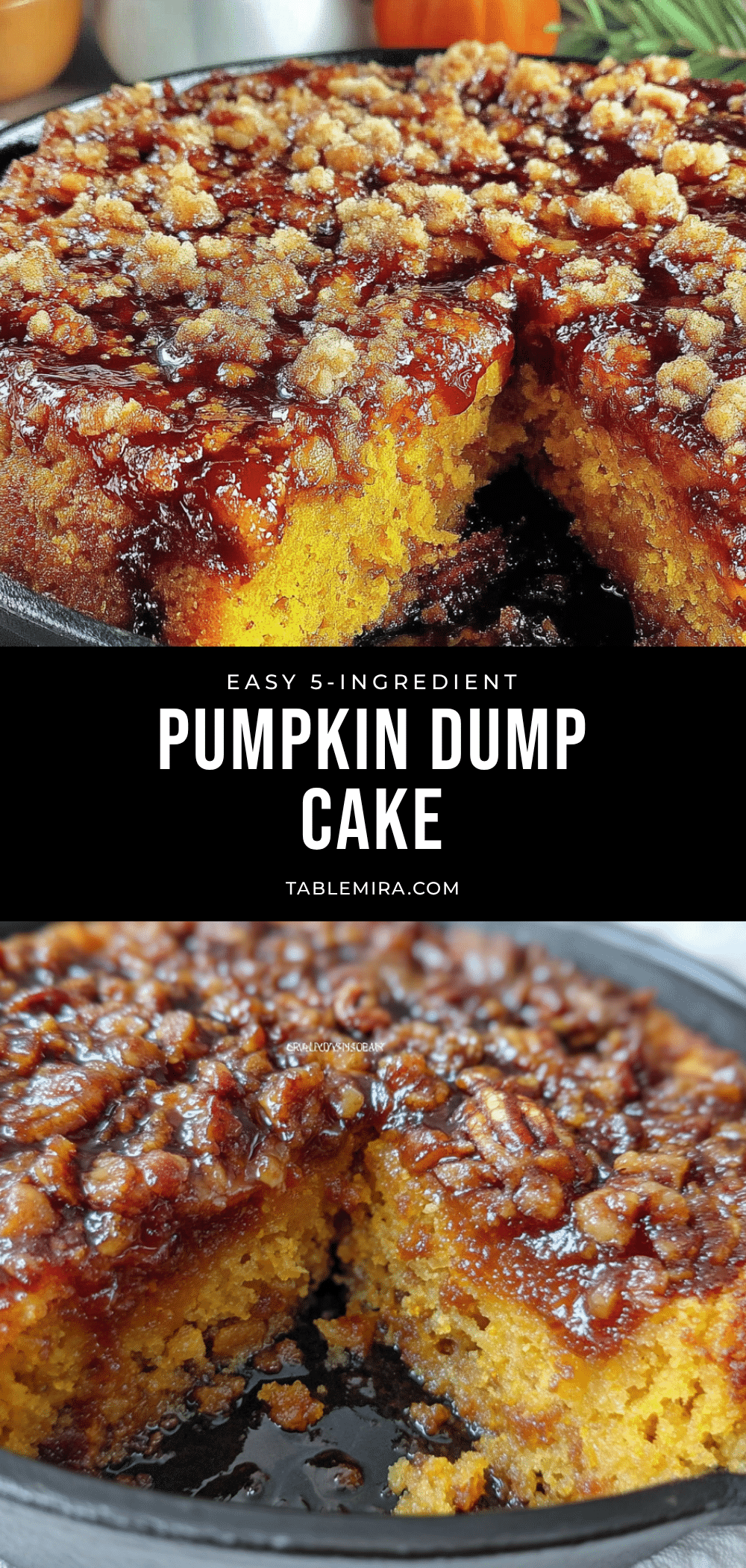 easy 5-ingredient pumpkin dump cake recipe