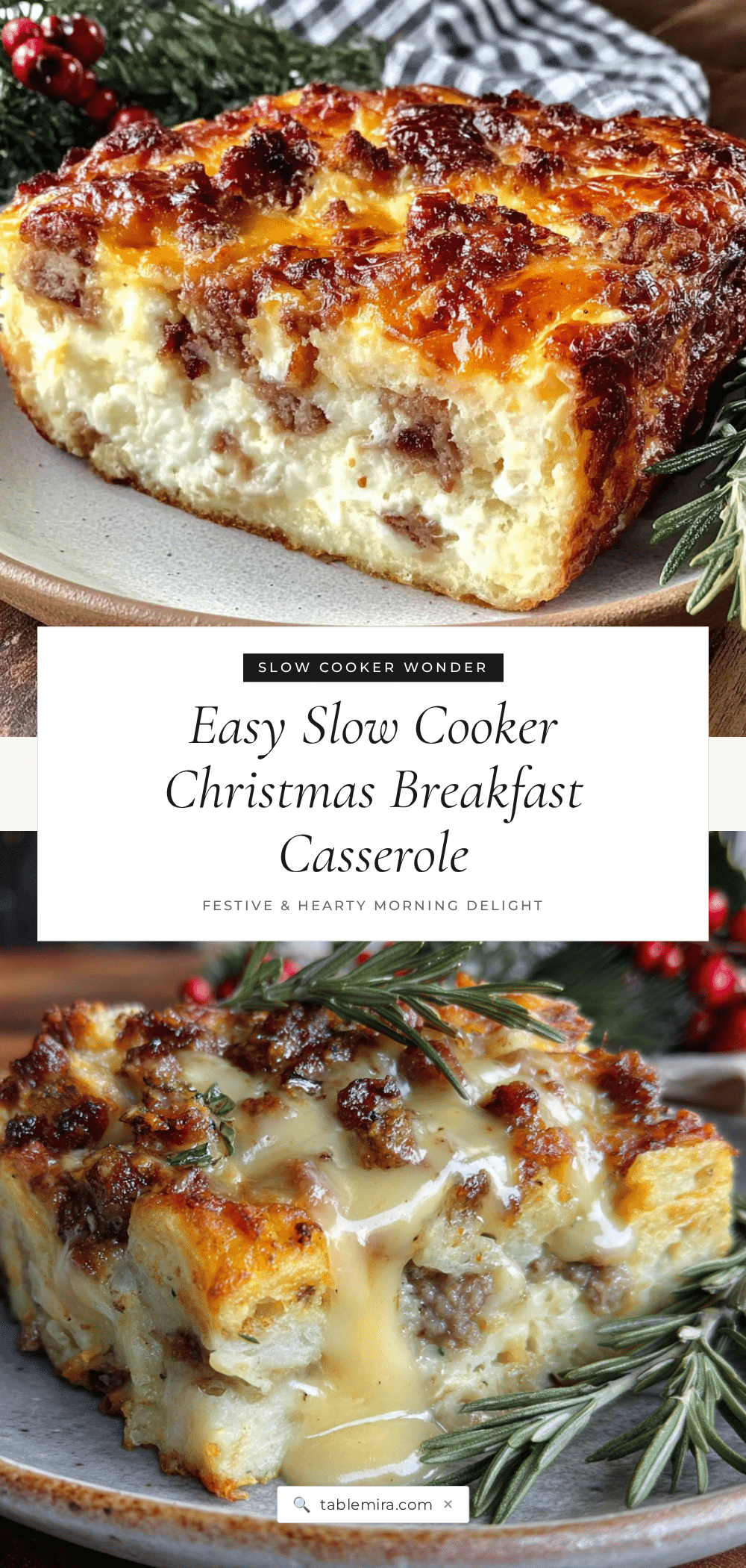 Easy Slow Cooker Christmas Morning Breakfast Casserole recipe