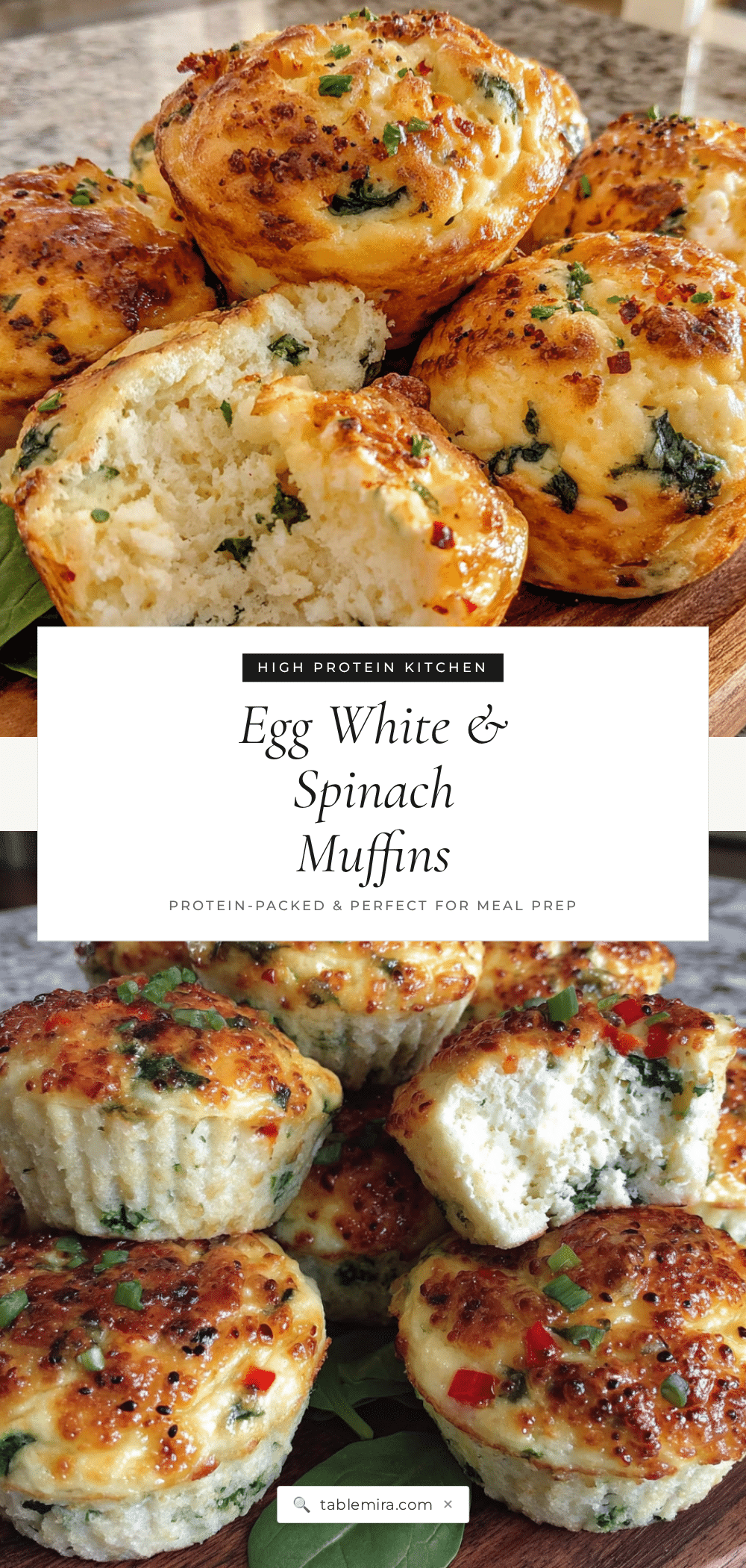 egg white and spinach muffins recipe
