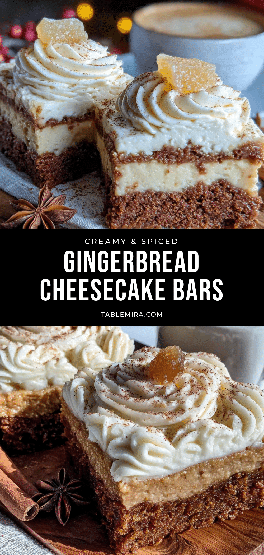 gingerbread cheesecake bars recipe