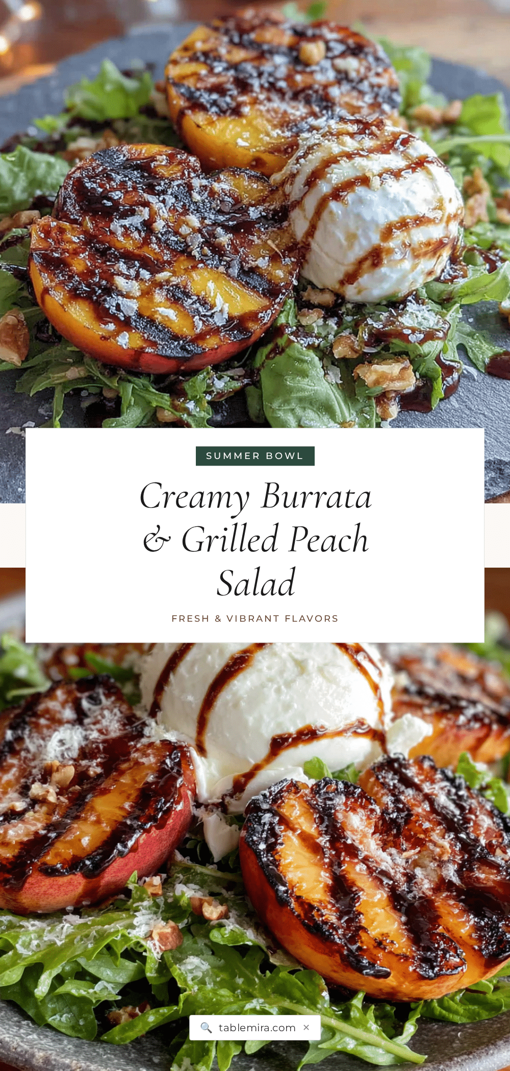 grilled peach and burrata salad recipe