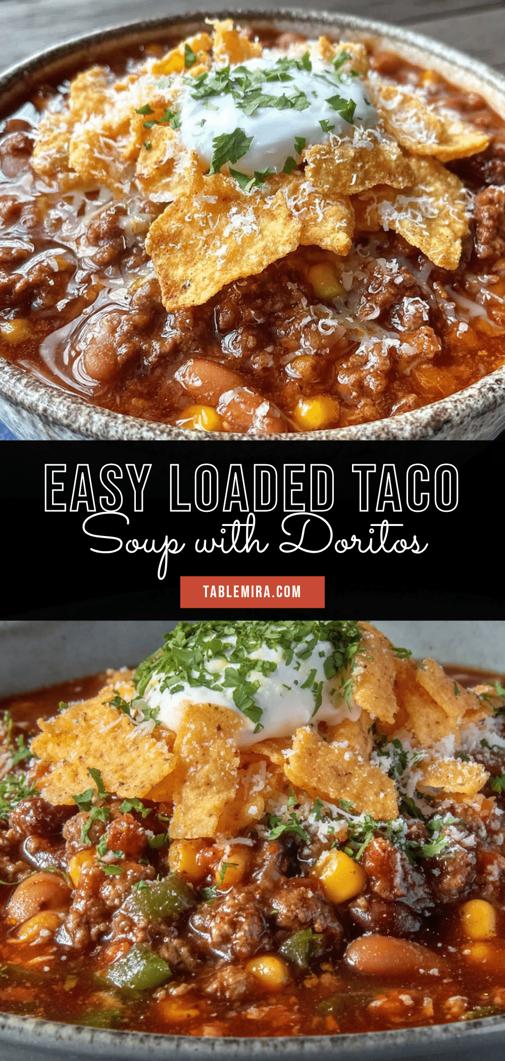 ground beef taco soup with doritos recipe