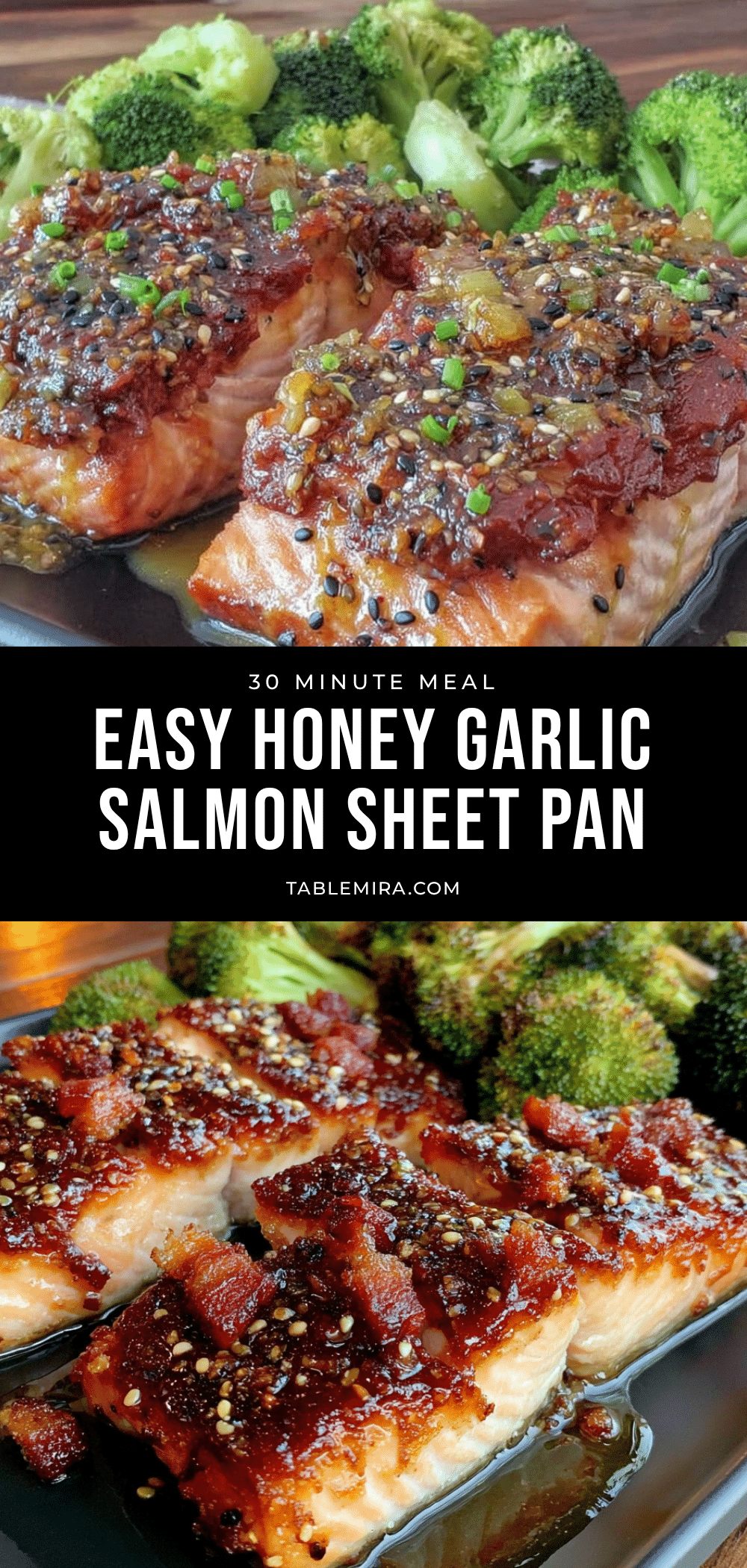 honey garlic salmon sheet pan dinner recipe