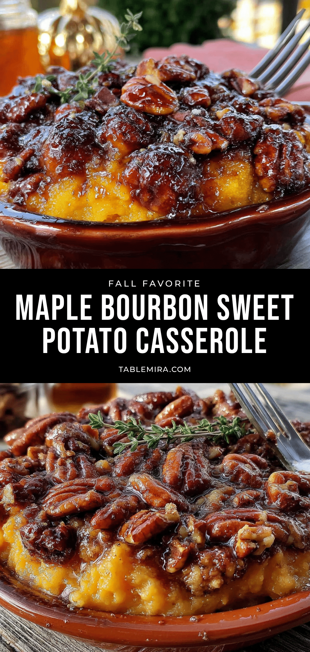 maple bourbon sweet potato casserole recipe