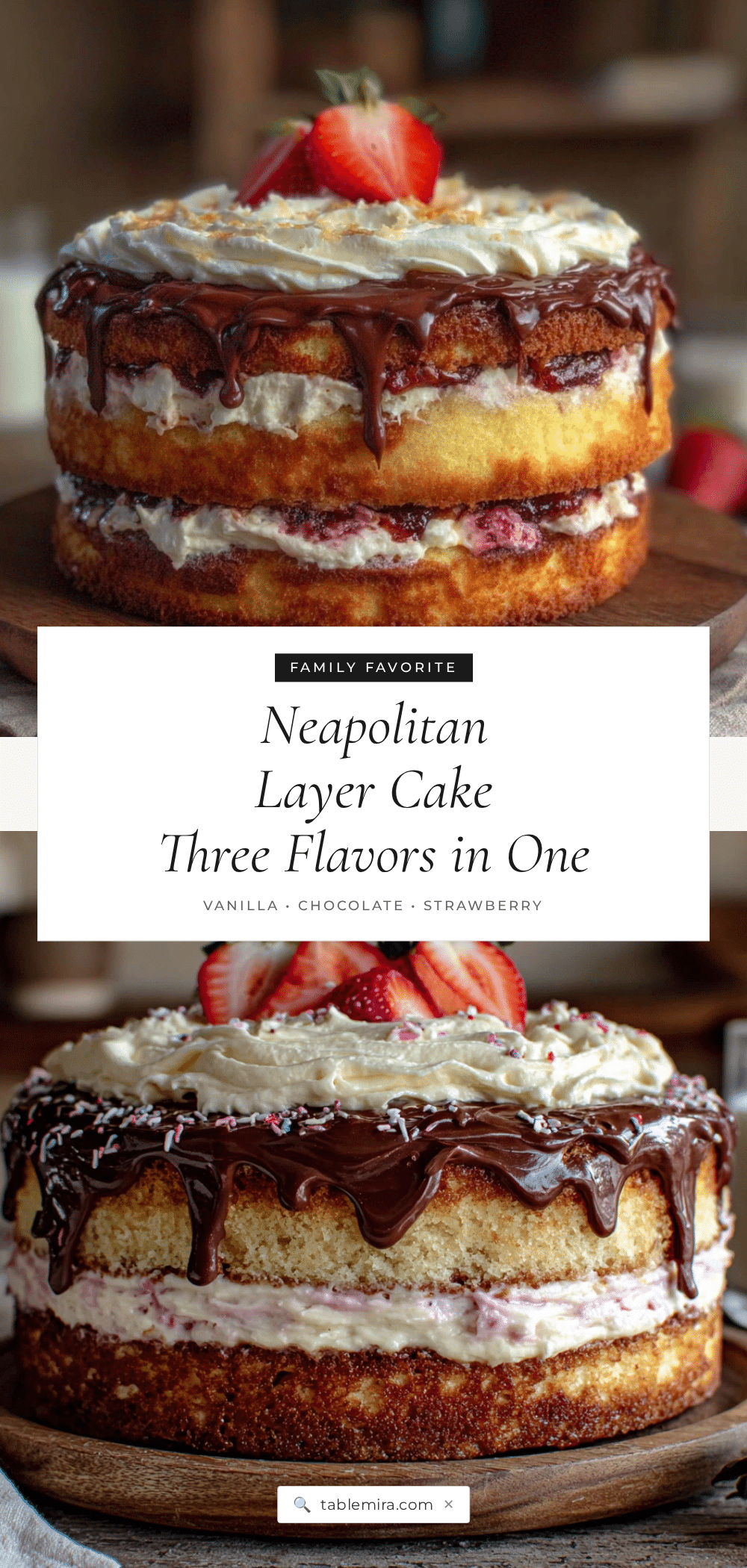 Neapolitan layer cake recipe