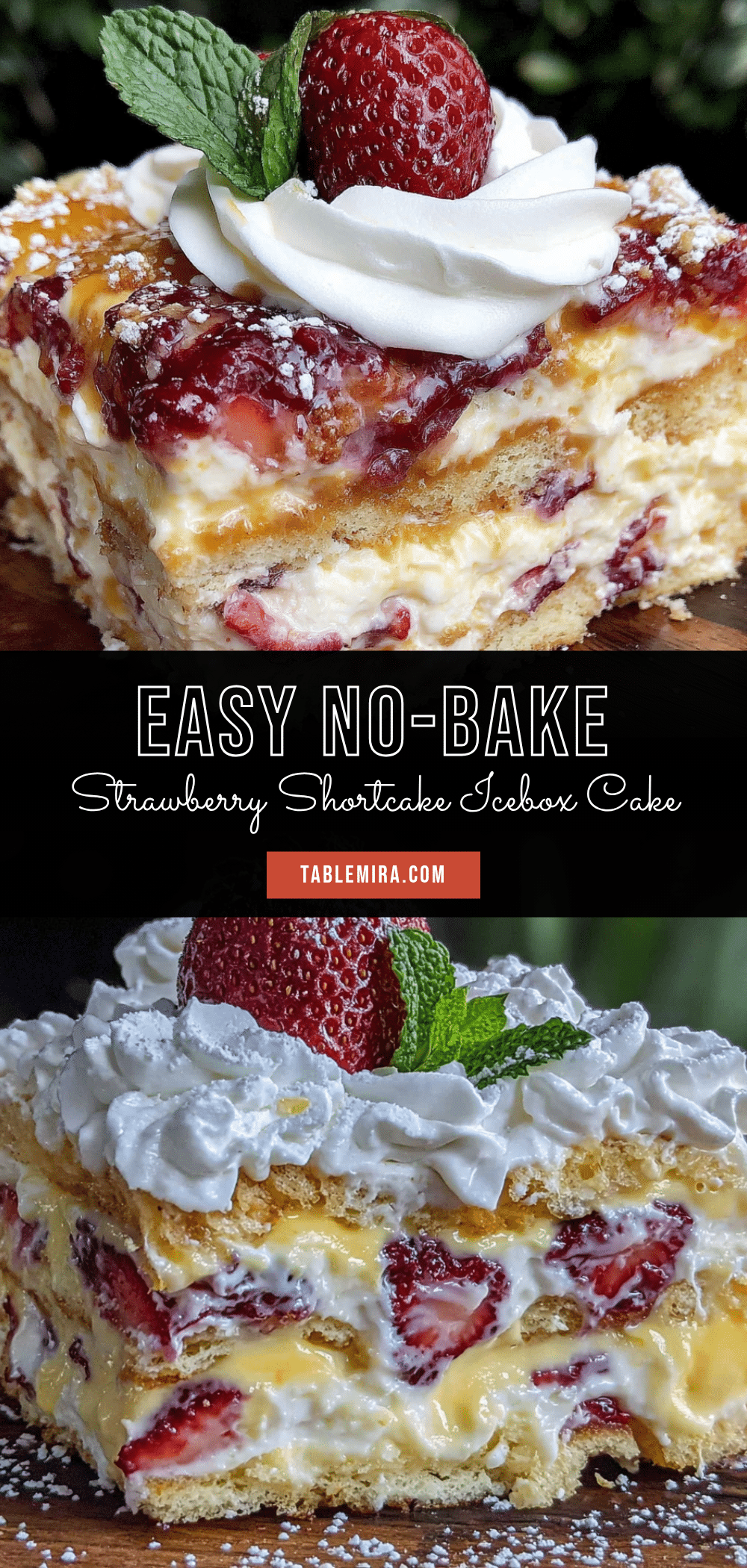 no-bake strawberry shortcake icebox cake recipe
