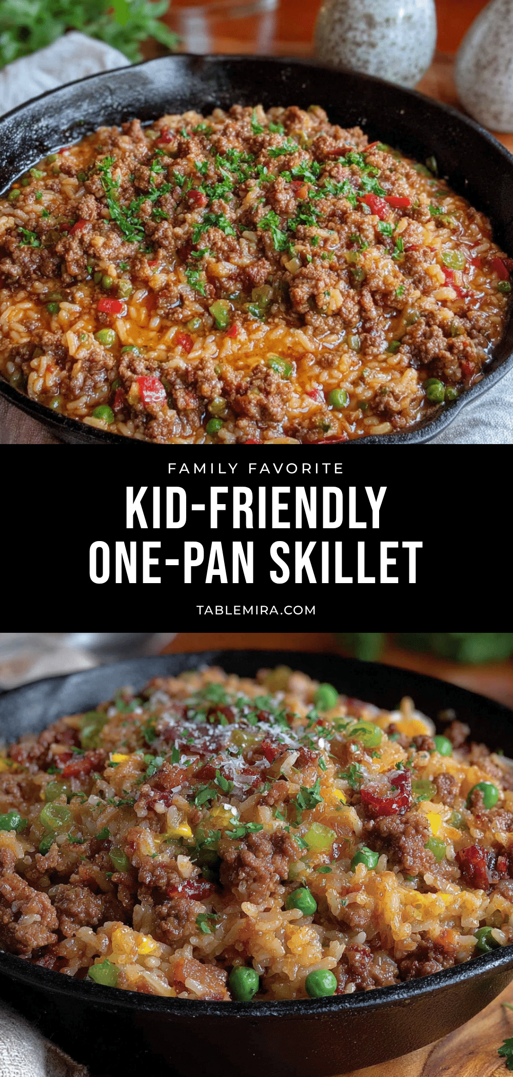 one-pan ground beef and rice skillet recipe