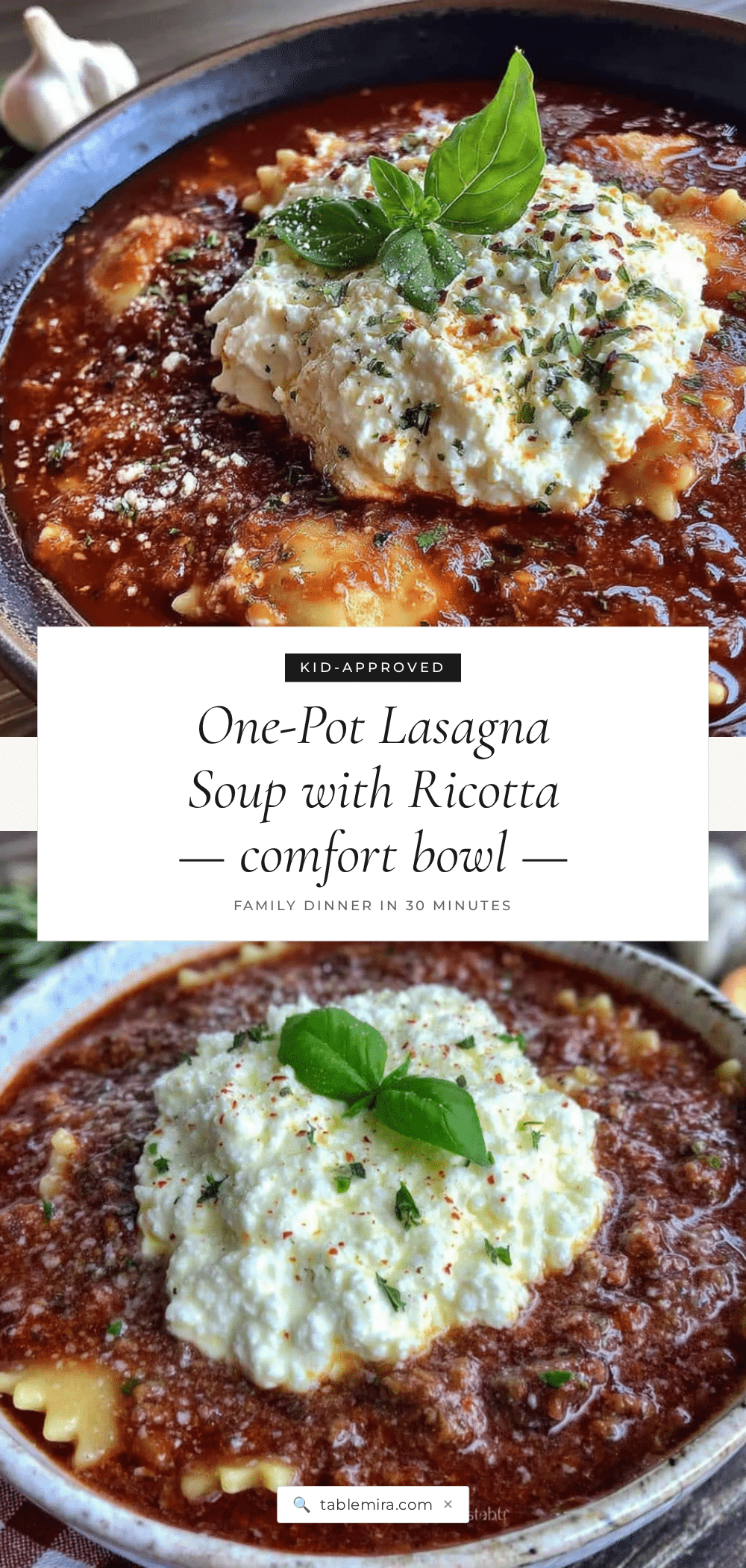 one-pot lasagna soup with ricotta recipe