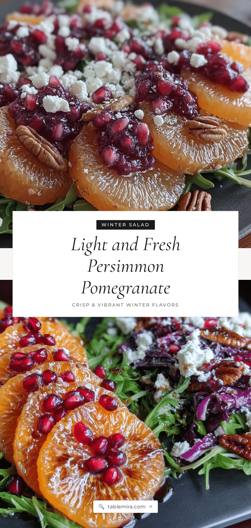 persimmon pomegranate winter salad recipe