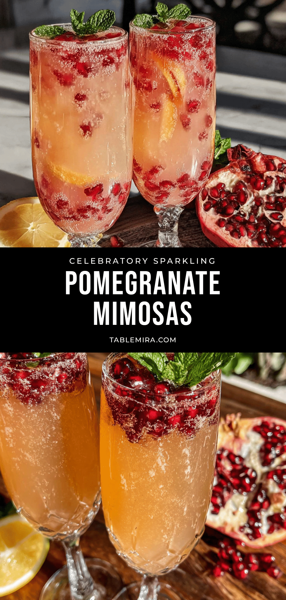pomegranate mimosas recipe