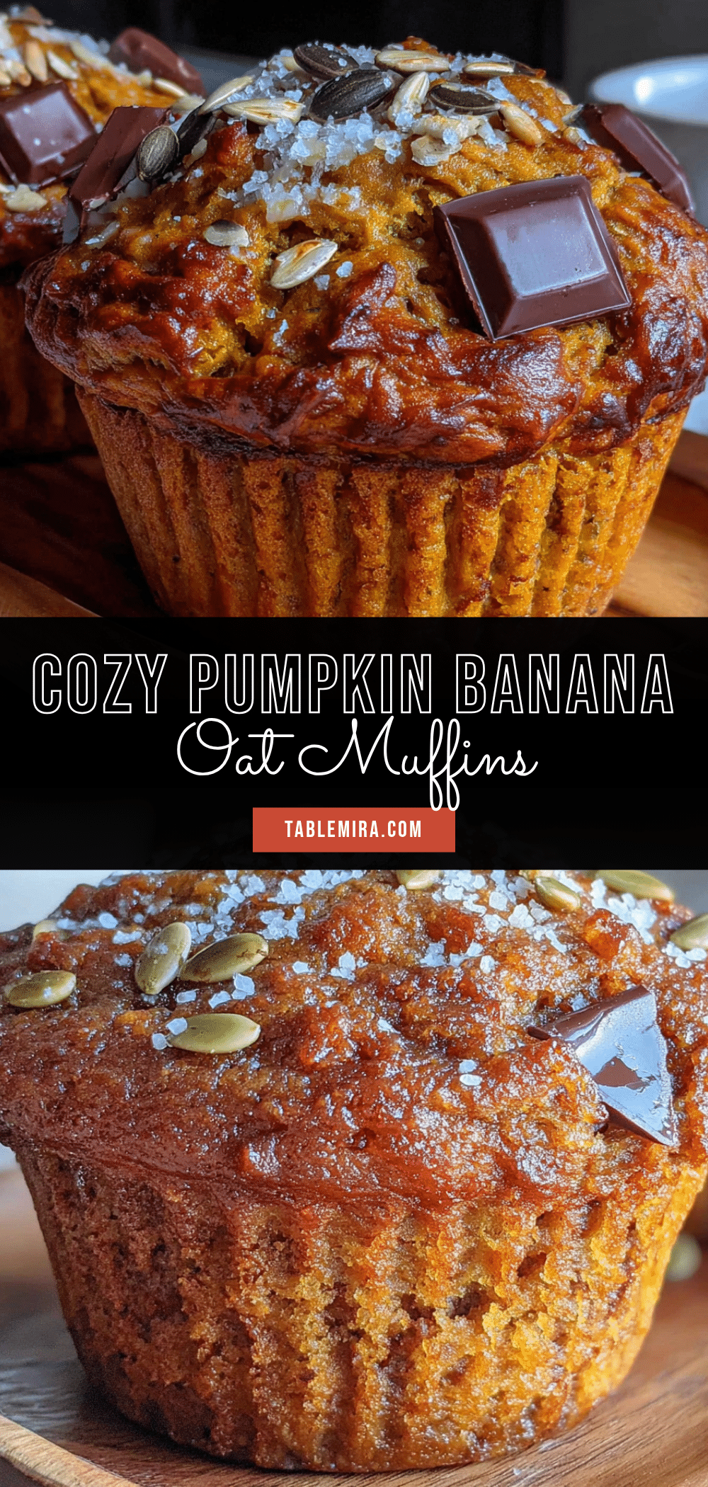 pumpkin banana oat muffins recipe