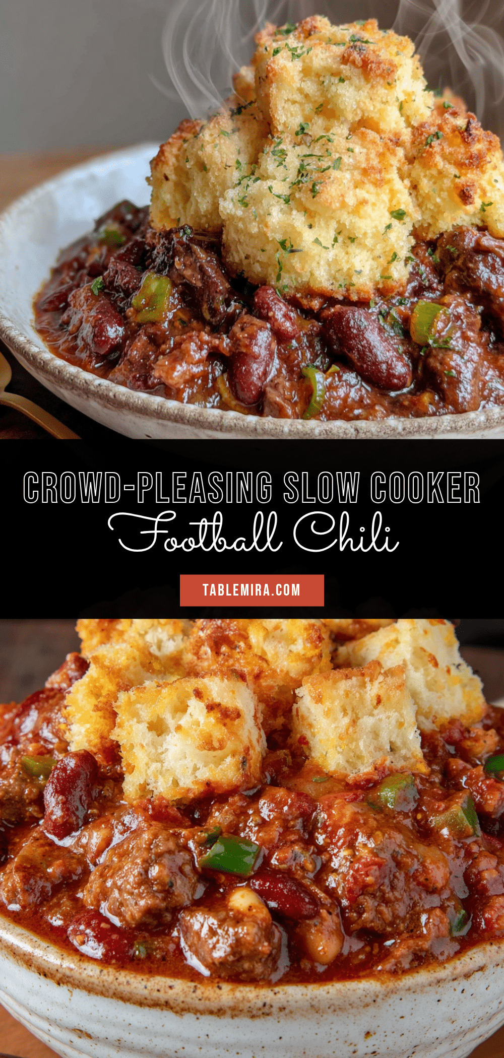 slow cooker football chili recipe