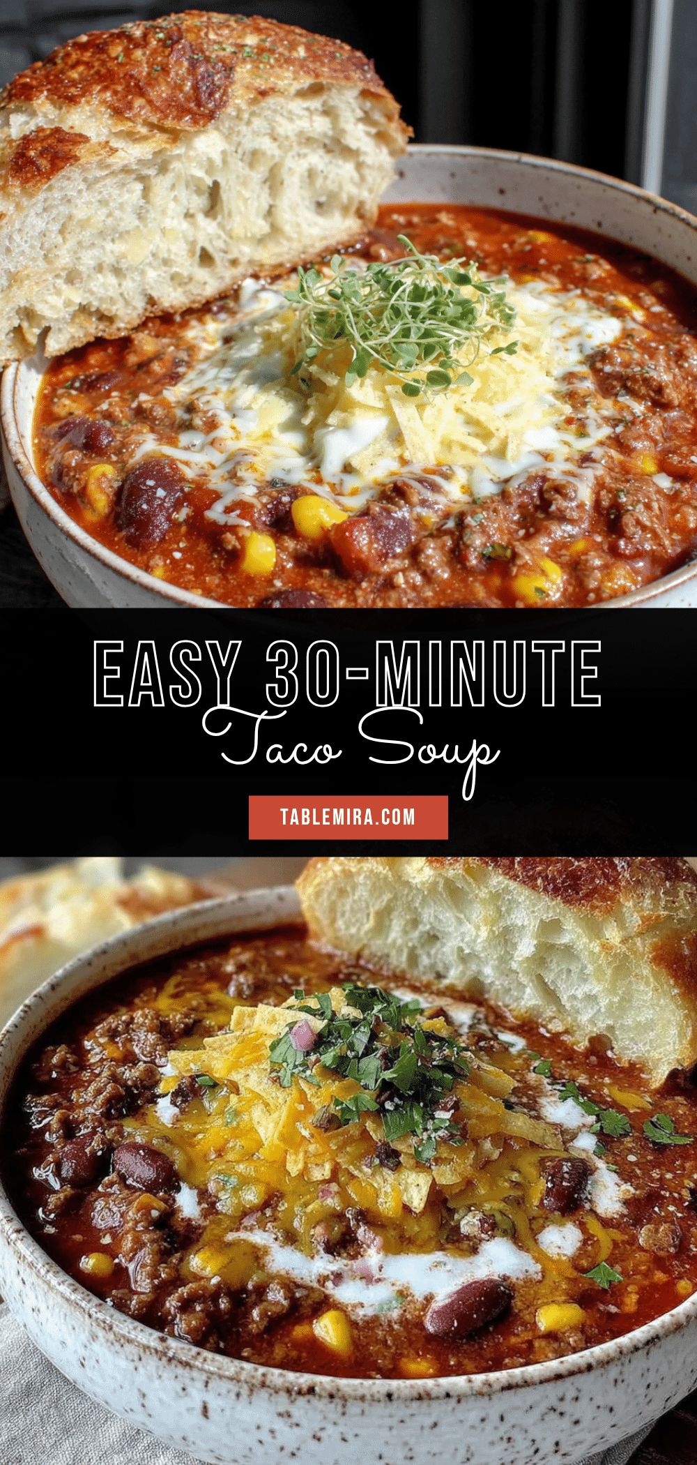 30-minute taco soup recipe