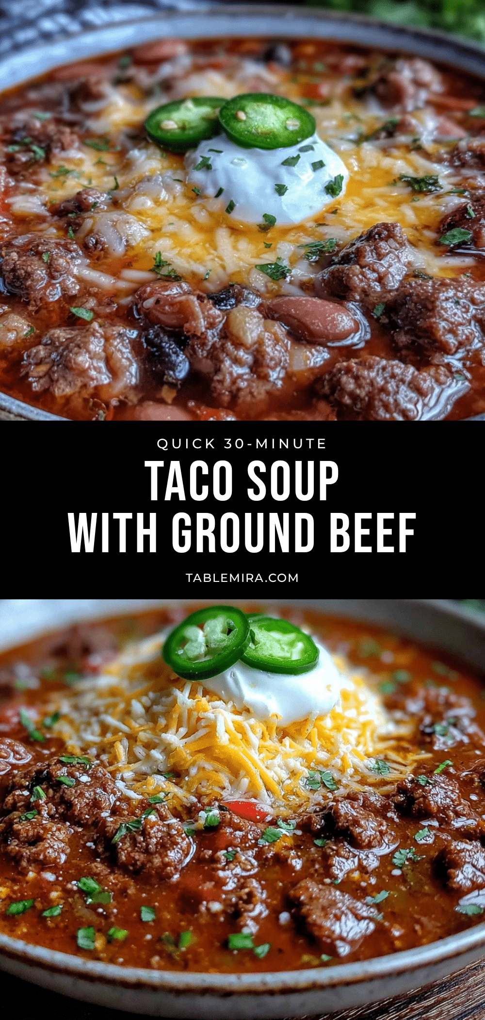 30-minute taco soup recipe