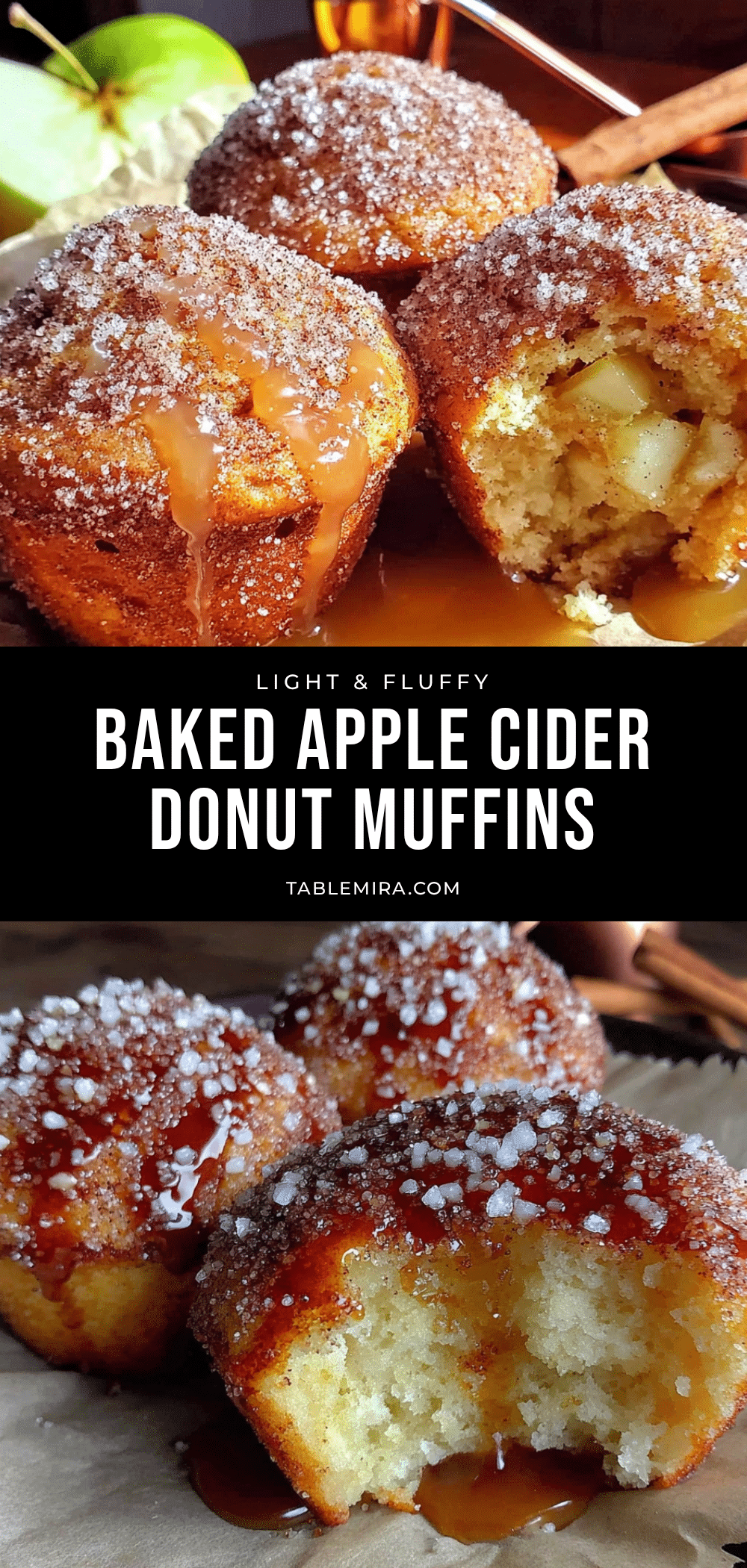 baked apple cider donut muffins recipe