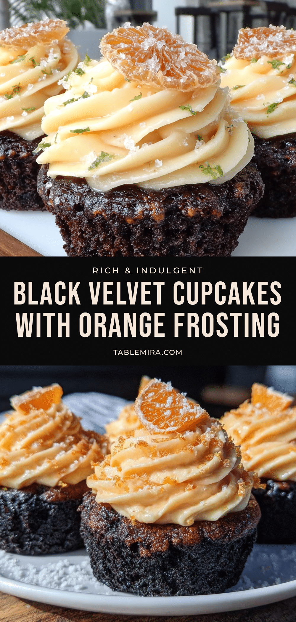black velvet cupcakes with orange frosting recipe