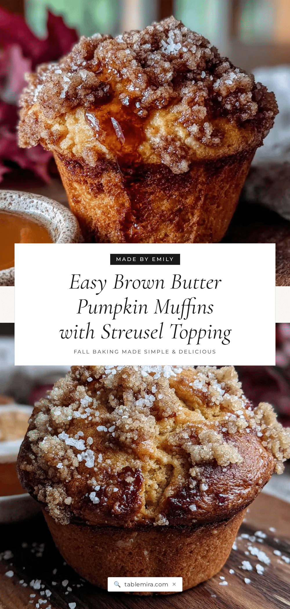 brown butter pumpkin muffins with streusel topping recipe