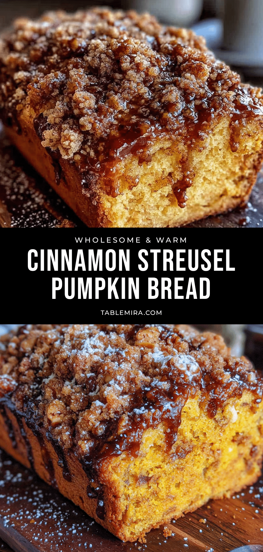 cinnamon streusel pumpkin bread recipe