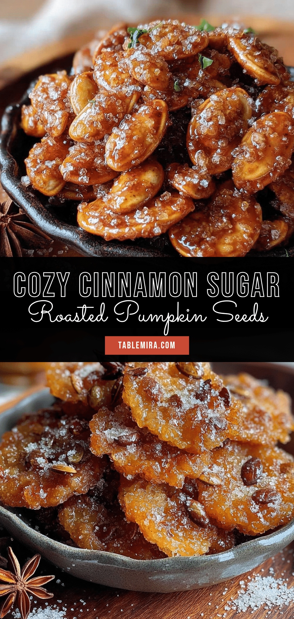cinnamon sugar roasted pumpkin seeds recipe