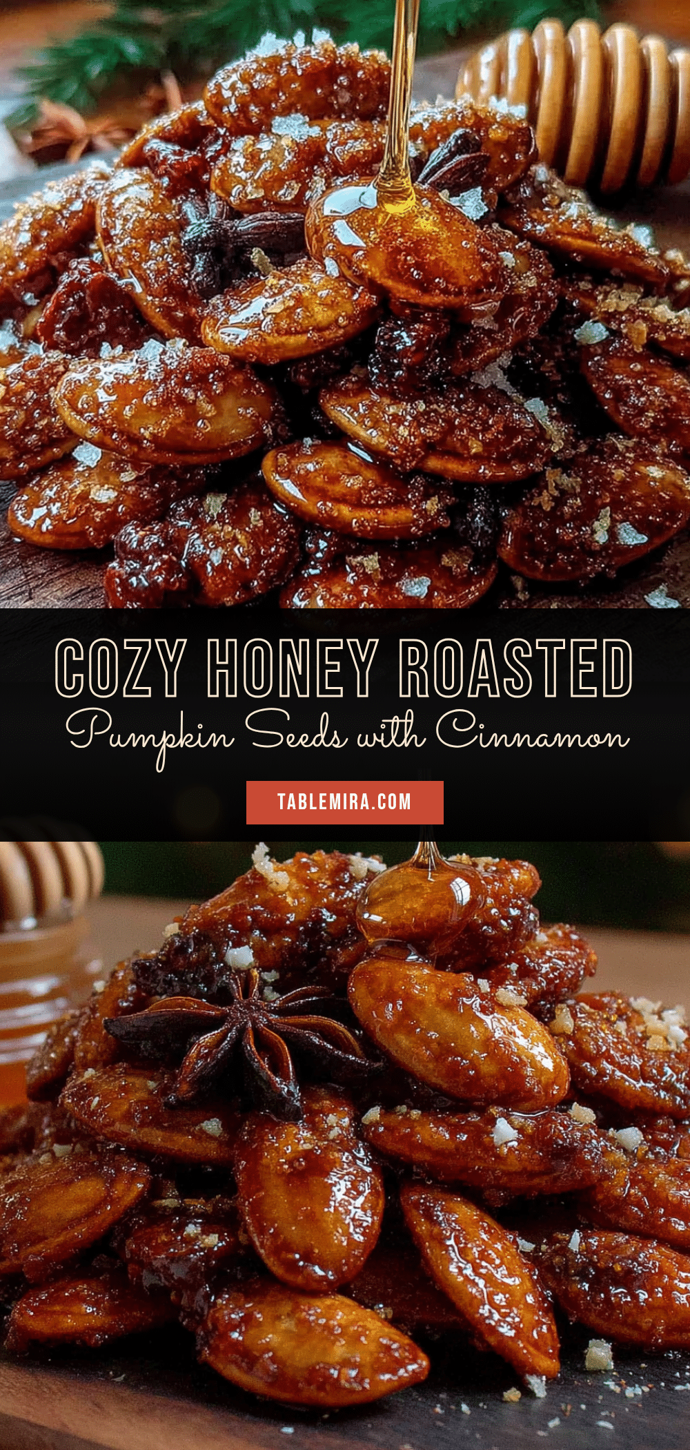 cozy honey roasted pumpkin seeds with cinnamon recipe