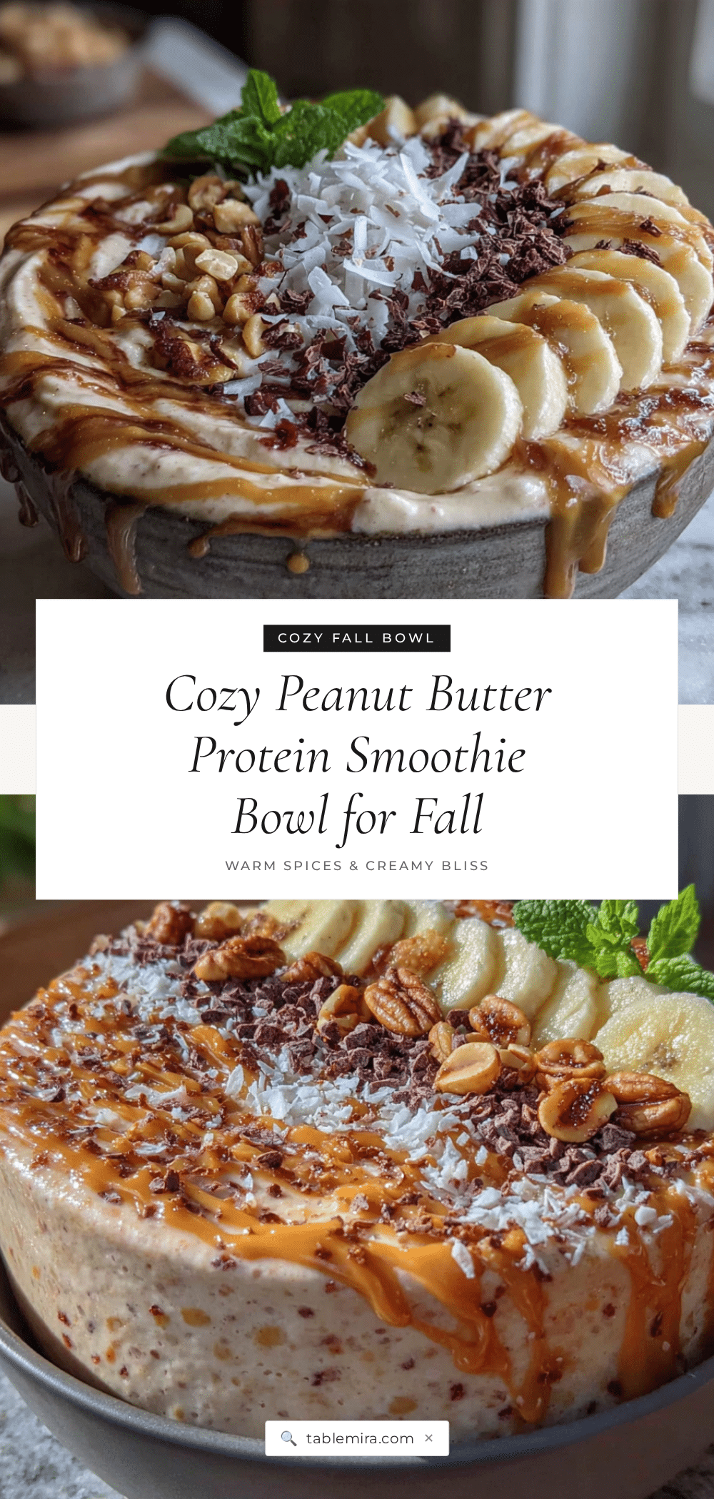 cozy peanut butter smoothie bowl recipe