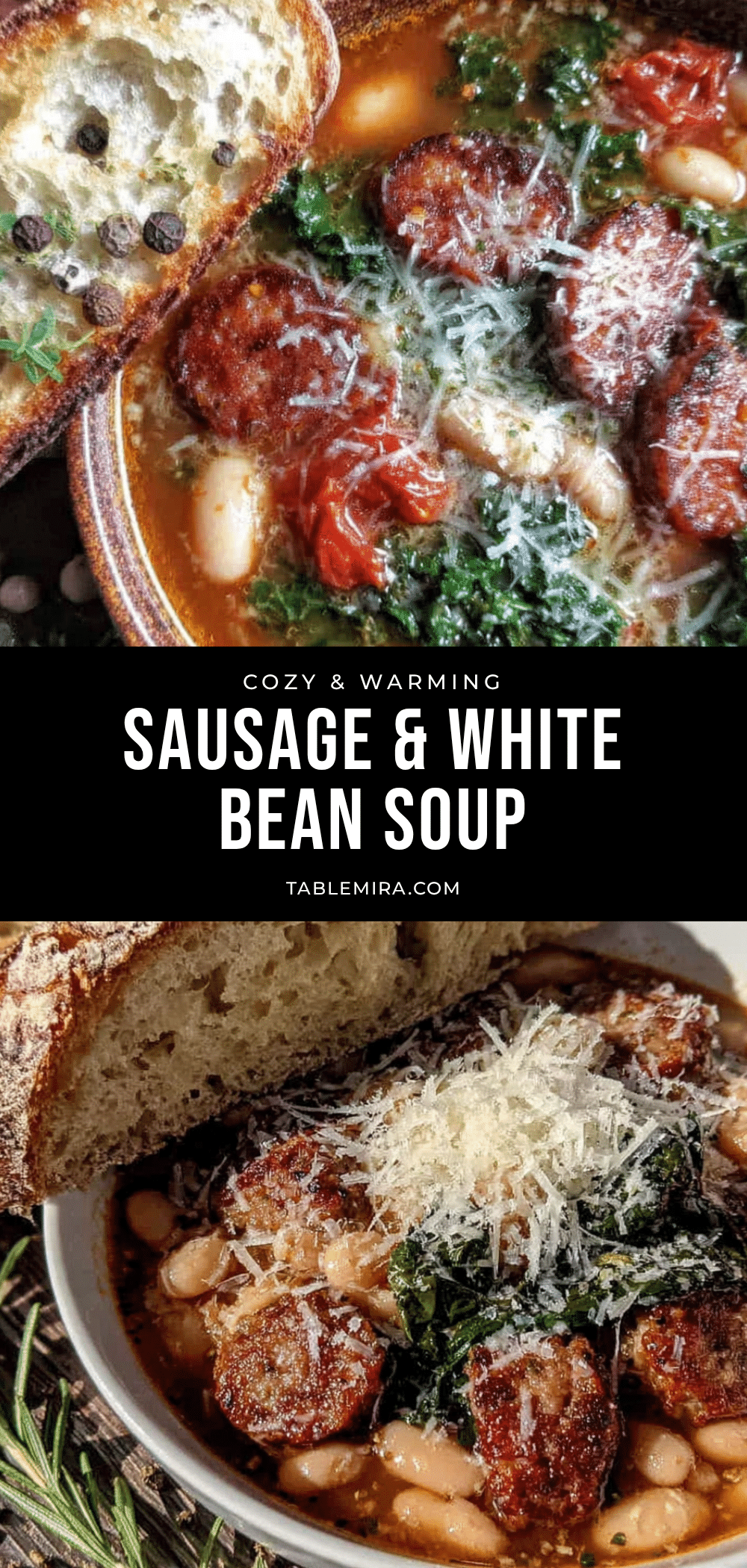 cozy sausage and white bean soup recipe
