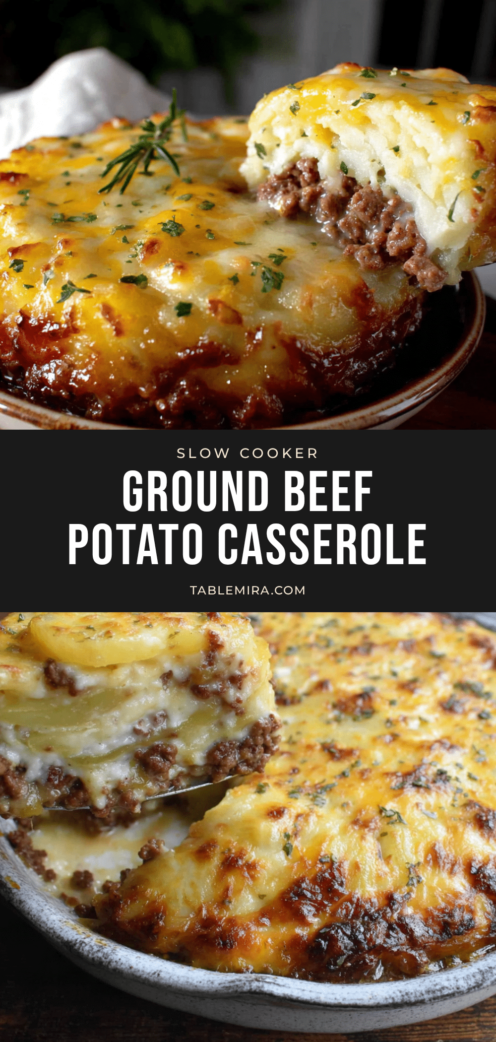 cozy slow cooker ground beef and potato casserole recipe